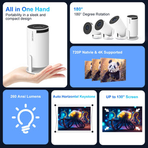 Magcubic 4K Wifi6 Projector 290ANSI Android 11 Dual WIFI Allwinner H713 BT5.0 1280*720P Home Cinema Outdoor portable HY300 Pro +
