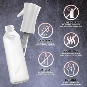 Continuous Spray Bottles Hairdressing Pressure Sprinkling Bottle Barber Beauty Salon Refillable Atomizer Container