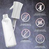 Continuous Spray Bottles Hairdressing Pressure Sprinkling Bottle Barber Beauty Salon Refillable Atomizer Container