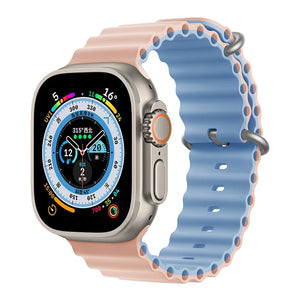 Silicone Ocean band for Apple Watch straps 45mm 46mm 40mm Ultra 2 49mm 44mm 41mm 38-42mm sport bracelet series 10 9 8 7 6 5 4 SE