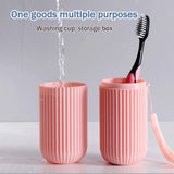 1Pc Portable Toothbrush Cup Bathroom Toothpaste Holder Storage Case Box Organizer Travel Toiletries Storage Cup New Creative