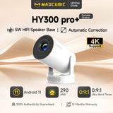 Magcubic HY300 Pro + Ultra Projector 4K 720P Portable Projector with WiFi 6 BT5.4 Auto Vertical Keystone 5W Speaker 180 Rotation