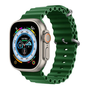 Silicone Ocean band for Apple Watch straps 45mm 46mm 40mm Ultra 2 49mm 44mm 41mm 38-42mm sport bracelet series 10 9 8 7 6 5 4 SE