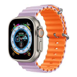 Silicone Ocean band for Apple Watch straps 45mm 46mm 40mm Ultra 2 49mm 44mm 41mm 38-42mm sport bracelet series 10 9 8 7 6 5 4 SE