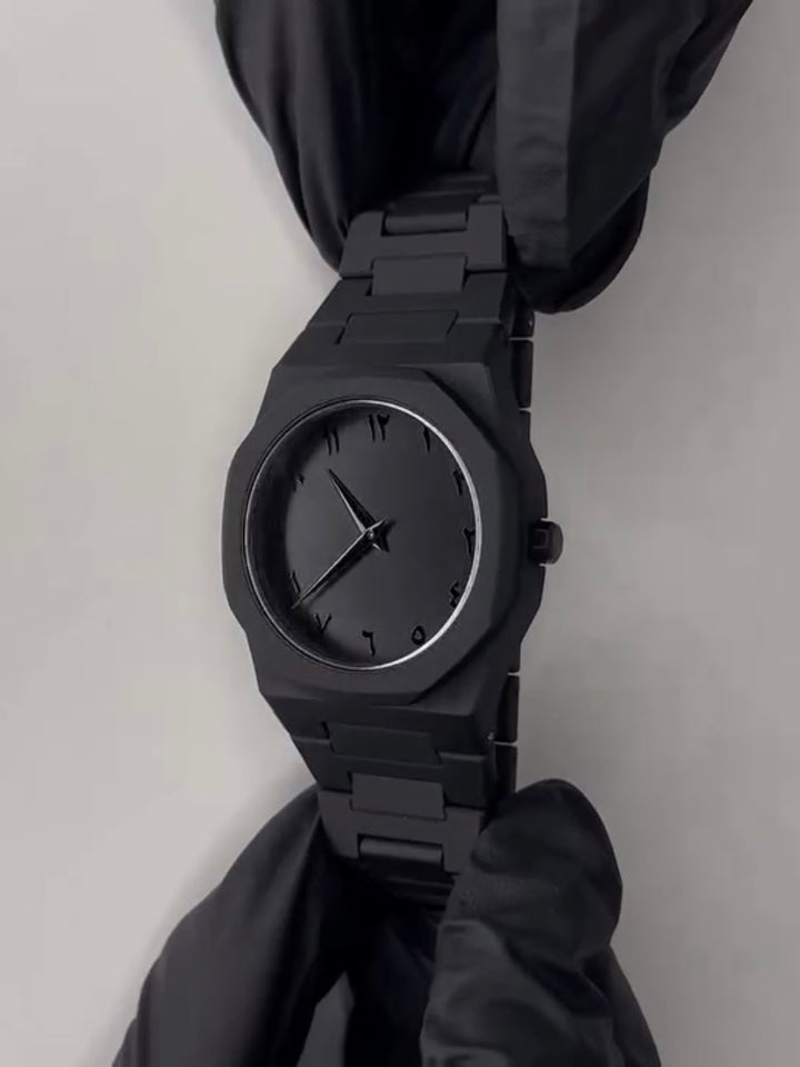 Full BLACK AURA Quartz Watch – Lightweight Design, , Premium Quality & Finish - Best Quality Analog Watch For Boys - Watch For Men | Full Black Color Watch - Without Box
