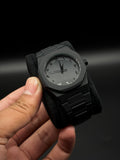 Full BLACK AURA Quartz Watch – Lightweight Design, , Premium Quality & Finish - Best Quality Analog Watch For Boys - Watch For Men | Full Black Color Watch - Without Box