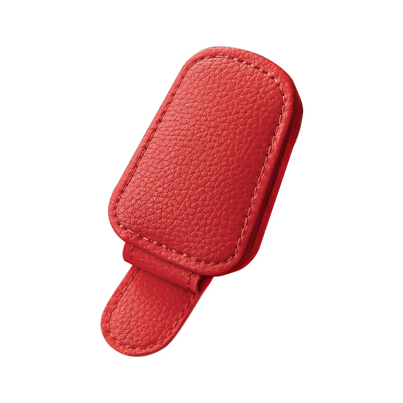Car glasses clip sunshade plate clip multifunctional sunglasses PU car glasses clip card ticket clip