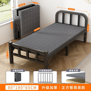 Folding bed Single rental room Accompanying dormitory Metal folding Office lunch break  Household folding iron