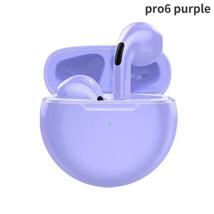 Pro 6 TWS Bluetooth Earphones Wireless Bluetooth Headset Noise Cancelling Earbuds with Mic Pro6 Wireless Headphones for IPhone