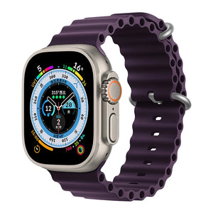 Silicone Ocean band for Apple Watch straps 45mm 46mm 40mm Ultra 2 49mm 44mm 41mm 38-42mm sport bracelet series 10 9 8 7 6 5 4 SE