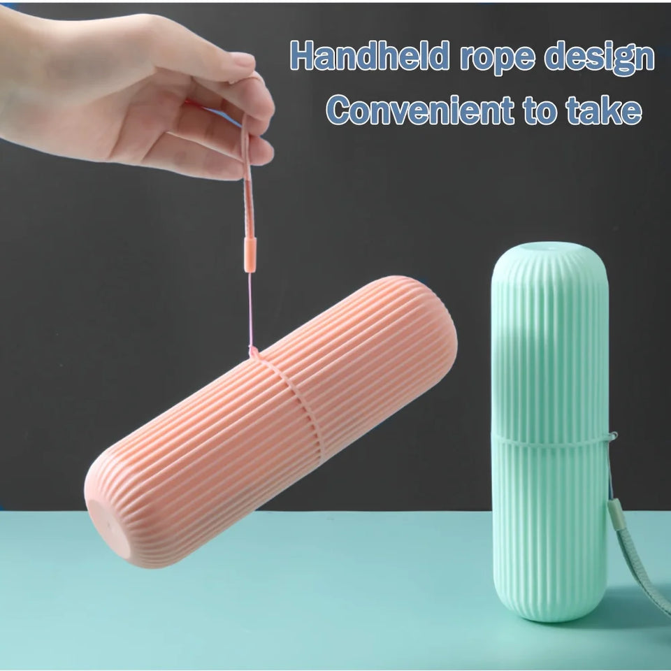 1Pc Portable Toothbrush Cup Bathroom Toothpaste Holder Storage Case Box Organizer Travel Toiletries Storage Cup New Creative