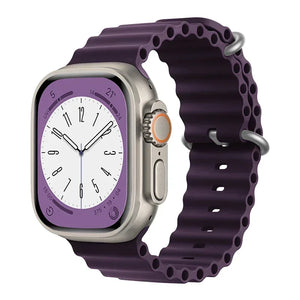 Silicone Ocean band for Apple Watch straps 45mm 46mm 40mm Ultra 2 49mm 44mm 41mm 38-42mm sport bracelet series 10 9 8 7 6 5 4 SE