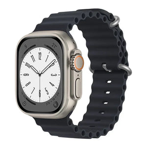 Silicone Ocean band for Apple Watch straps 45mm 46mm 40mm Ultra 2 49mm 44mm 41mm 38-42mm sport bracelet series 10 9 8 7 6 5 4 SE