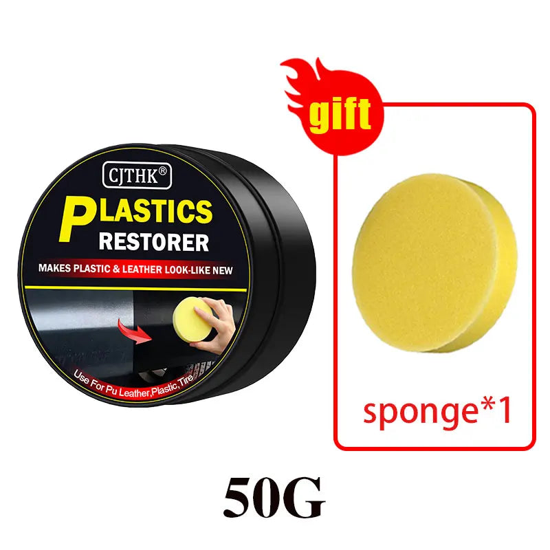 Car Plastic Restorer Universal Leather and Plastic Repair Polishing Wax Auto Interior & Panel Renewal Polish Wax Coating Agent