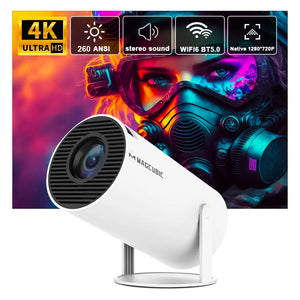 Magcubic 4K Wifi6 Projector 290ANSI Android 11 Dual WIFI Allwinner H713 BT5.0 1280*720P Home Cinema Outdoor portable HY300 Pro +