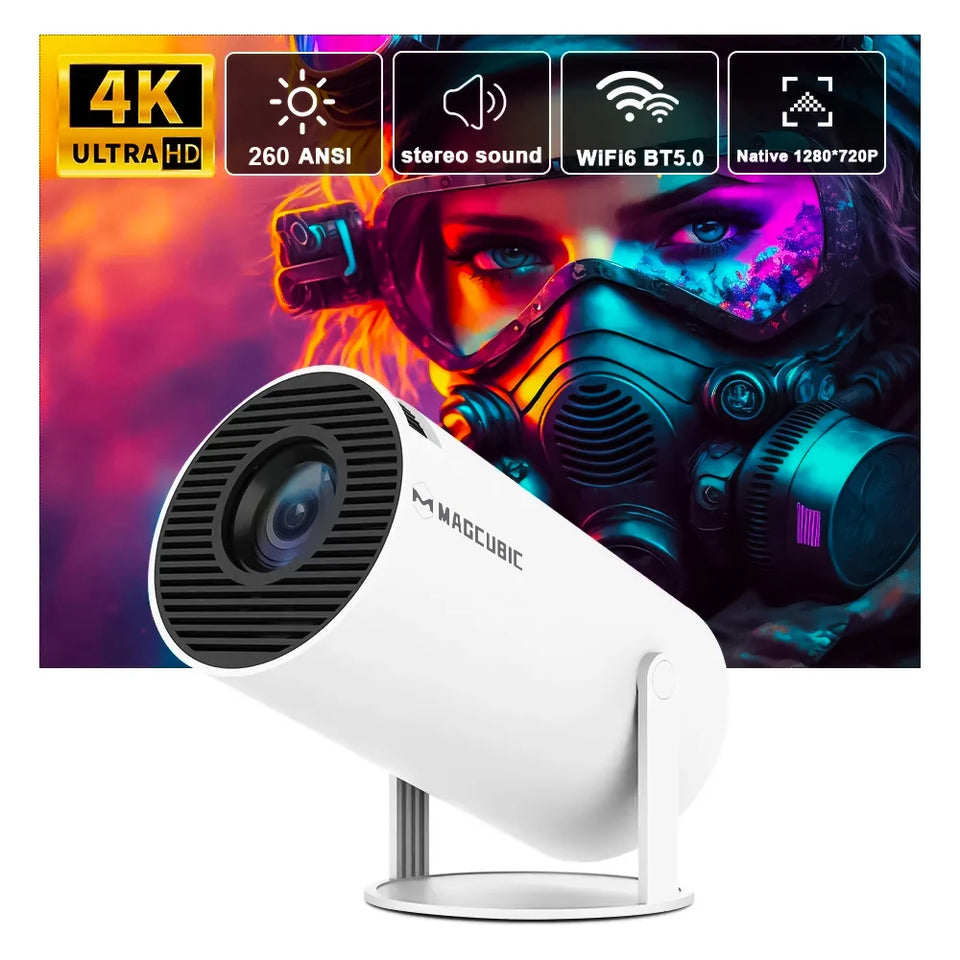 Magcubic 4K Wifi6 Projector 290ANSI Android 11 Dual WIFI Allwinner H713 BT5.0 1280*720P Home Cinema Outdoor portable HY300 Pro +