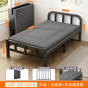 Folding bed Single rental room Accompanying dormitory Metal folding Office lunch break  Household folding iron