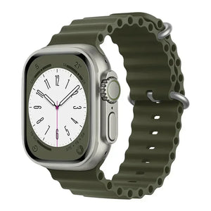 Silicone Ocean band for Apple Watch straps 45mm 46mm 40mm Ultra 2 49mm 44mm 41mm 38-42mm sport bracelet series 10 9 8 7 6 5 4 SE