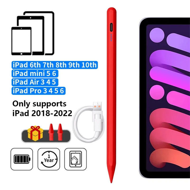 Stylus Pen For Apple Pencil with LED Power Indicators Palm Rejection Touch Pencil for 2022 2021 2020 2019 2018 iPad pencil