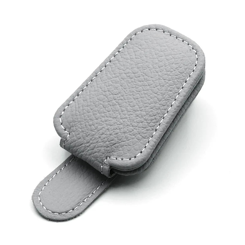 Car glasses clip sunshade plate clip multifunctional sunglasses PU car glasses clip card ticket clip