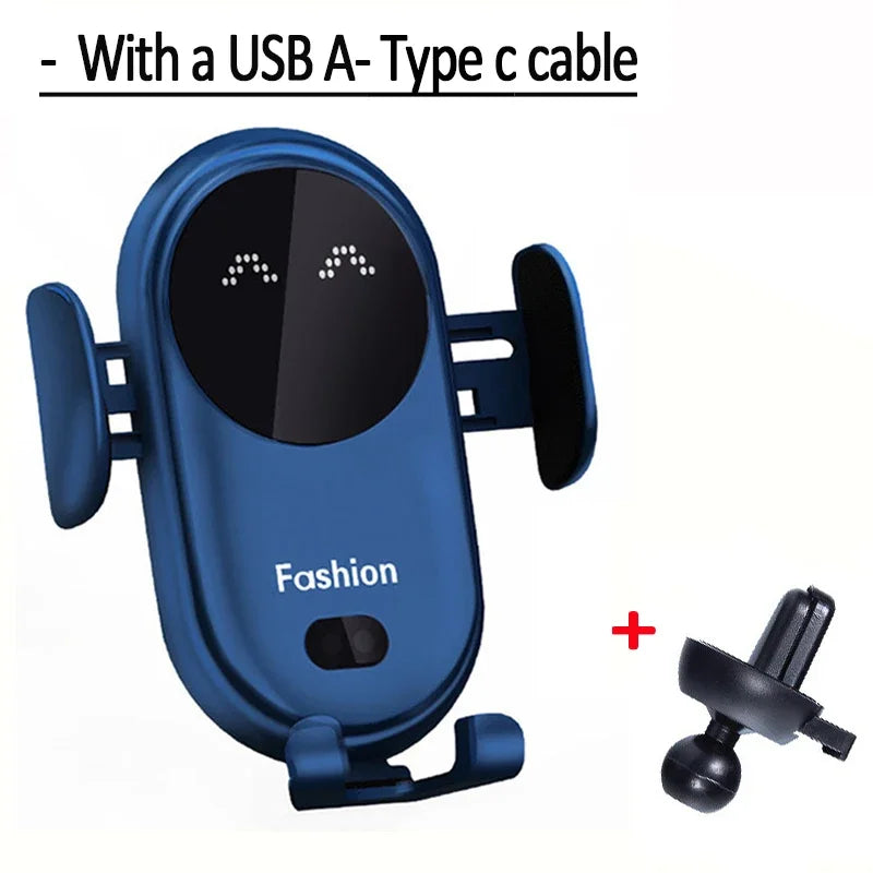 30W Automatic Clamping Infrared Induction Car Wireless Charger  Stand for IPhone 11 12 13 14 Pro Max Samsung Galaxy S20 21 Plus