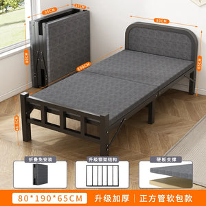 Folding bed Single rental room Accompanying dormitory Metal folding Office lunch break  Household folding iron