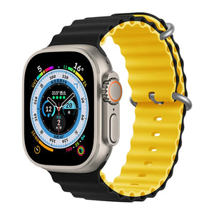 Silicone Ocean band for Apple Watch straps 45mm 46mm 40mm Ultra 2 49mm 44mm 41mm 38-42mm sport bracelet series 10 9 8 7 6 5 4 SE