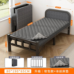 Folding bed Single rental room Accompanying dormitory Metal folding Office lunch break  Household folding iron