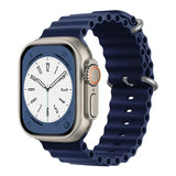 Silicone Ocean band for Apple Watch straps 45mm 46mm 40mm Ultra 2 49mm 44mm 41mm 38-42mm sport bracelet series 10 9 8 7 6 5 4 SE