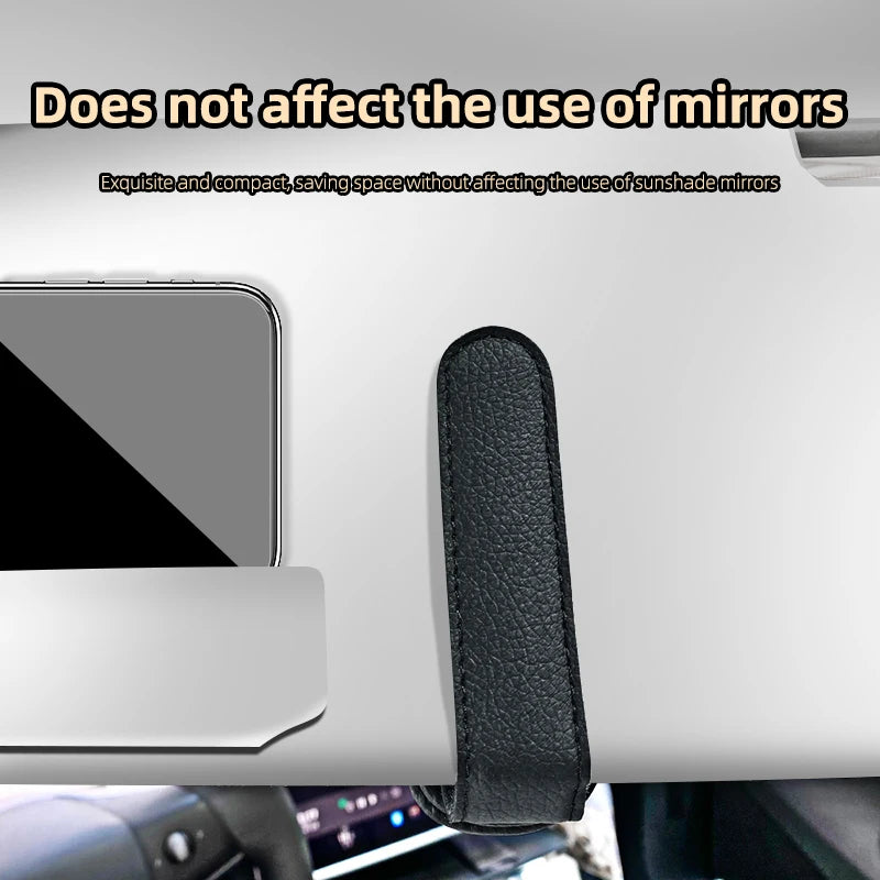 Car glasses clip sunshade plate clip multifunctional sunglasses PU car glasses clip card ticket clip