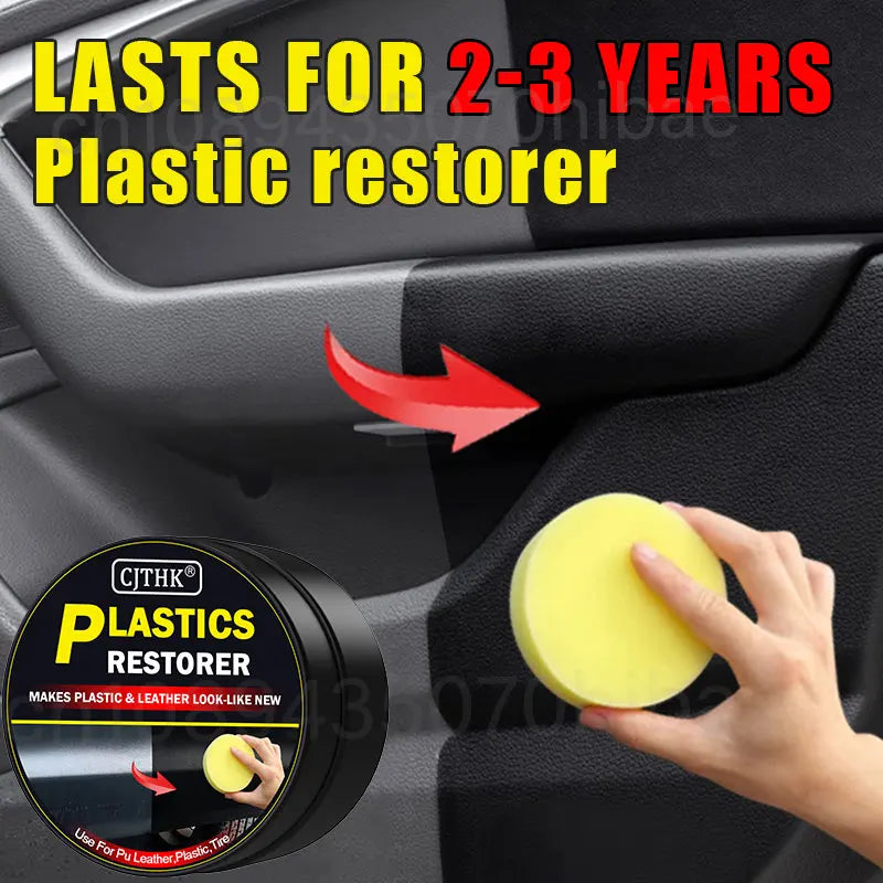 Car Plastic Restorer Universal Leather and Plastic Repair Polishing Wax Auto Interior & Panel Renewal Polish Wax Coating Agent