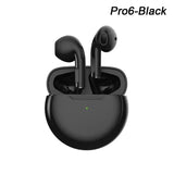 Pro 6 TWS Bluetooth Earphones Wireless Bluetooth Headset Noise Cancelling Earbuds with Mic Pro6 Wireless Headphones for IPhone