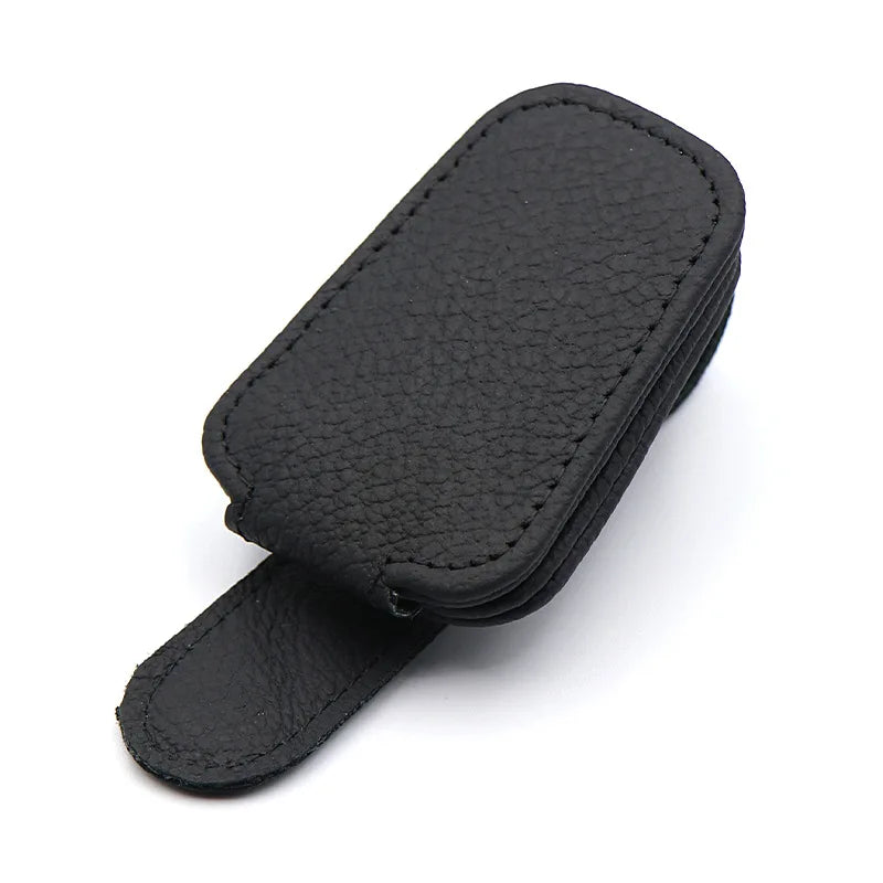 Car glasses clip sunshade plate clip multifunctional sunglasses PU car glasses clip card ticket clip