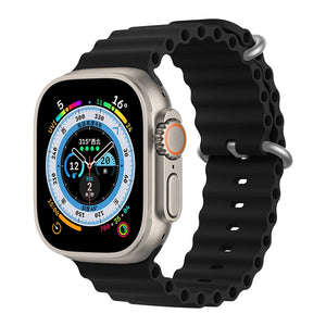 Silicone Ocean band for Apple Watch straps 45mm 46mm 40mm Ultra 2 49mm 44mm 41mm 38-42mm sport bracelet series 10 9 8 7 6 5 4 SE