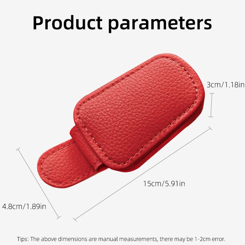 Car glasses clip sunshade plate clip multifunctional sunglasses PU car glasses clip card ticket clip