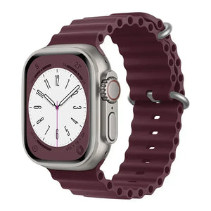 Silicone Ocean band for Apple Watch straps 45mm 46mm 40mm Ultra 2 49mm 44mm 41mm 38-42mm sport bracelet series 10 9 8 7 6 5 4 SE