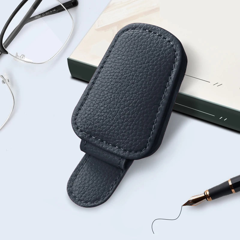 Car glasses clip sunshade plate clip multifunctional sunglasses PU car glasses clip card ticket clip