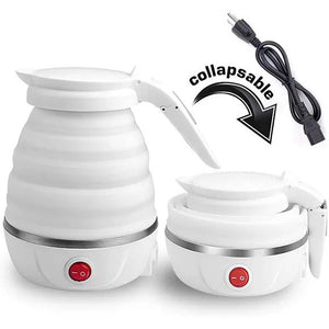 Fast Water Boiling 600 Ml Portable Kettle Travel Kettle Foods Boils Quickly Silicone Small Collapsible Foldable Electric Sports Bottle