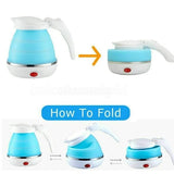 Fast Water Boiling 600 Ml Portable Kettle Travel Kettle Foods Boils Quickly Silicone Small Collapsible Foldable Electric Sports Bottle