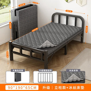Folding bed Single rental room Accompanying dormitory Metal folding Office lunch break  Household folding iron